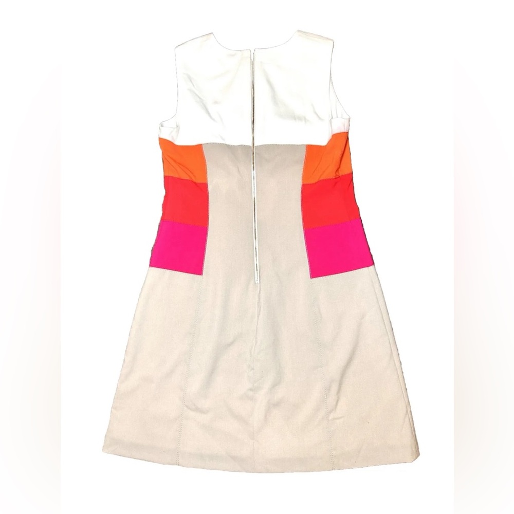 Calvin Klein Sleeveless A-Line Dress Color Block Size 8 - Picture 5 of 8